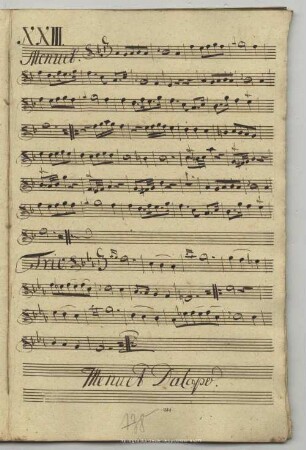 23. Anonymus, Menuette, F-Dur