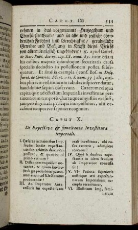 Caput X. De Expectiva & simultanea Investitura Imperiali.