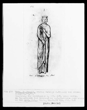 Metz, Klosterkirche Saint-Arnould: Statue Ludwigs des Frommen von seinem Grabmal