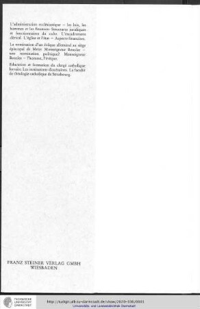 Le gouvernement allemand et le clergé catholique Lorrain de 1890 à 1914