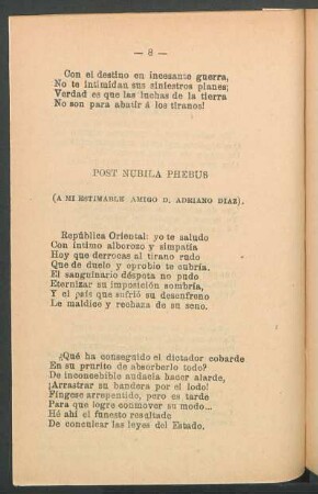Post nubila phebus : (A mi estimable amigo D. Adriano Díaz).