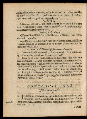 Conradus Vietor Marpurgensis.