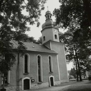 Werda. St. Katharinenkirche (um 1580, Erweiterung 1883, Restaurierung 1986). Teilansicht von Südwesten