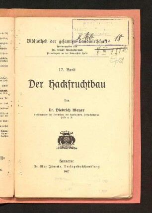 Der Hackfruchtbau