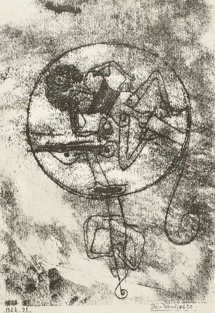Der Verliebte, 1923 : Farblithografie, sign., 27.5 x 19 cm, Dresden Kupferstich-Kabinett