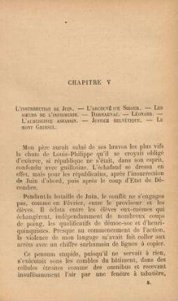 Chapitre V. L'insurrection de juin. - L'archevé que Sibour. - ...