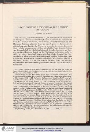 II. Die politische Entwicklung Julius Fröbels im Vormärz