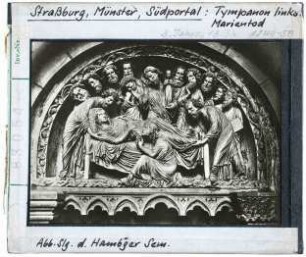 Straßburg: Münster, südl. Querhausportal, Tympanon mit Marientod
