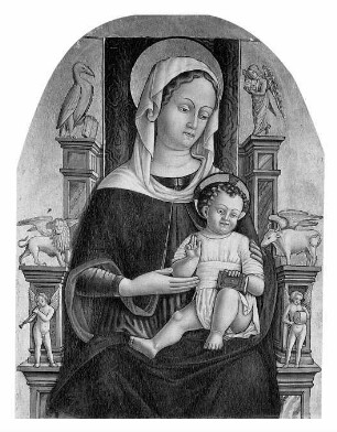 Thronende Maria mit dem segnenden Kind