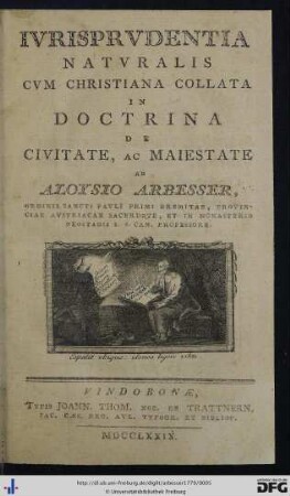 Ivrisprvdentia Natvralis Cvm Christiana Collata In Doctrina De Civitate, Ac Maiestate