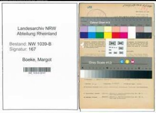 Entnazifizierung Margot Boeke , geb. 12.02.1920 (Angestellte)