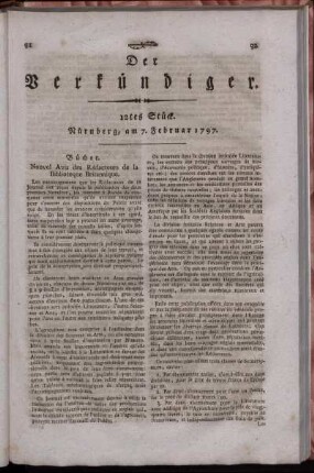 12tes Stück. Nürnberg, am 7. Februar 1797