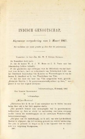 Algemeene vergadering van 5 Maart 1867