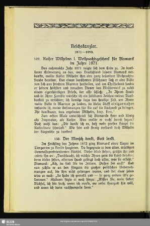 Reichskanzler : 1871-1890
