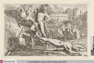 [Achille trascina il Corpo di Ettore; Achille traînant autour des murs de Troye le corps d'Hector attaché à son char; Achilles Dragging Hector's Corpse Around the Walls of Troy; Achilleus schlieft Hectors Leichnam um die Mauern Troyas]