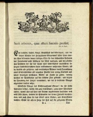 Scrit arbores, quae alteri Saeculo prosint.