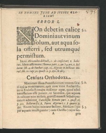 Error I.