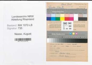 Entnazifizierung August Neese , geb. 24.09.1888 (Strassenwaerter)