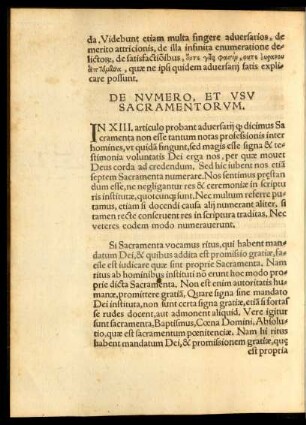 De Numero, Et Usu Sacramentorum.