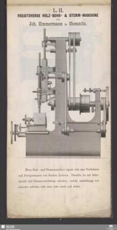 L. H. Freistehende Holz-Bohr- & Stemm-Maschine