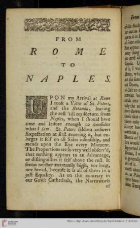 From Rome to Naples