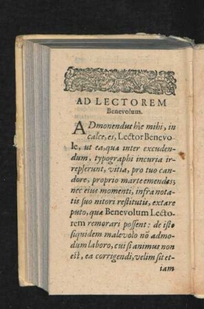 Ad Lectorem Benevolum