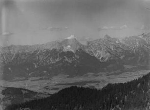 Gebirgslandschaft : Blick in Richtung des Steinernen Meeres, Karsthochplateau der Nördlichen Kalkalpen.