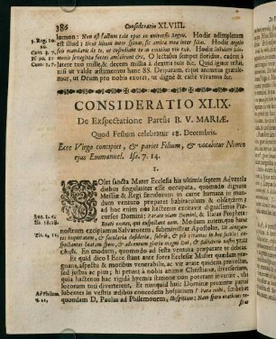 386-391, CONSIDERATIO XLIX. De Exspectatione Partûs B. V. MARIAE.