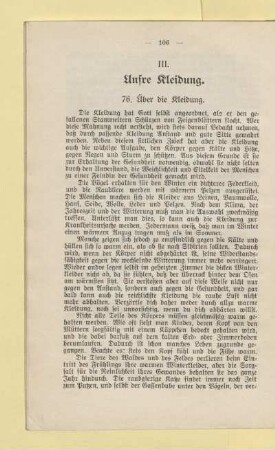 III. Unsre Kleidung