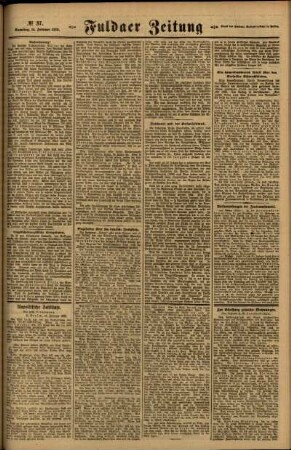 Zweite Ausgabe vom Samstag, den 14. Februar 1920.