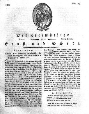 Nro. 19, Montag, den 27. Januar 1806