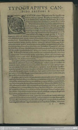 Typographus Candido Lectori S.
