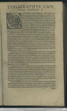Typographus Candido Lectori S.