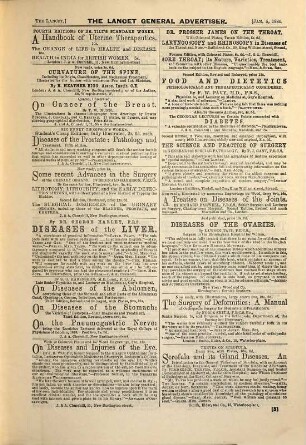 The lancet. 1884, [3.] Advertiser
