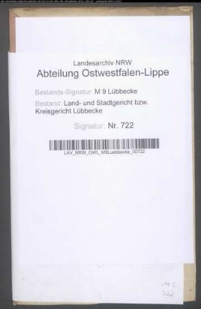 Erblasser: Kroos, Anne Marie Dorothea, geb. Pieper: