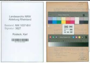 Entnazifizierung Karl Rosteck , geb. 03.09.1892 (Kalkulator)