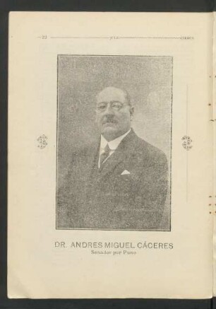 Dr. Andrés Miguel Cáceres - [Fotografía] : Senador por Puno