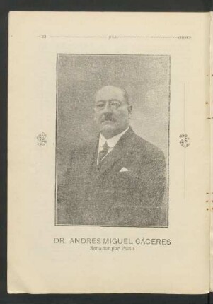 Dr. Andrés Miguel Cáceres - [Fotografía] : Senador por Puno