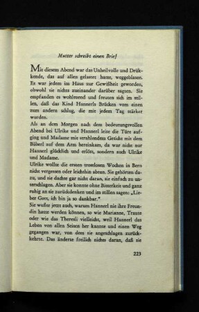 Mutter schreibt einen Brief