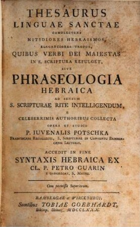 Thesaurus linguae Sanctae