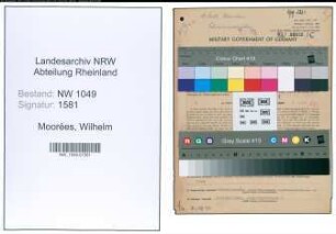 Entnazifizierung Wilhelm Moorées , geb. 01.05.1887 (Schreiner)
