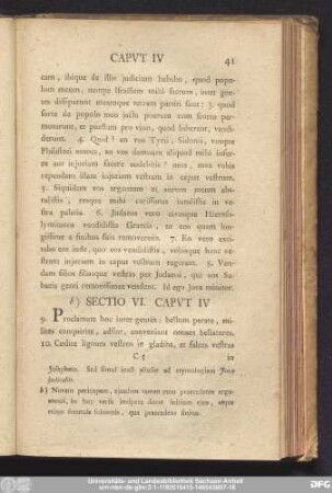 Sectio VI. Caput IV