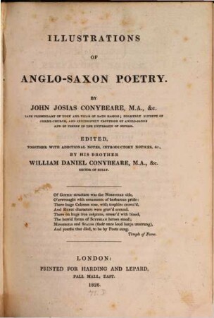 Illustrations of Anglo-Saxon poetry