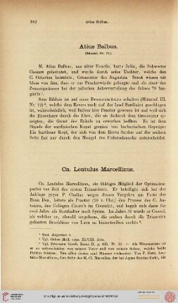 Atius Balbus; Cn. Lentulus Marcellinus