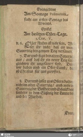 [Am heiligen Oster-Tage]