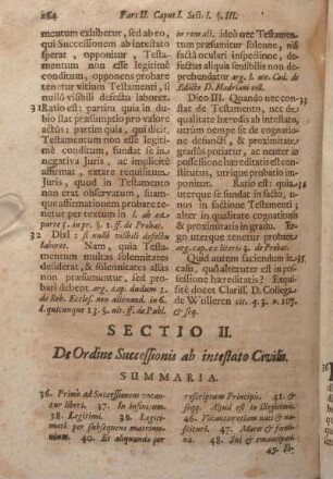 Sectio II. De Ordine Successionis ab intestato Civilis.