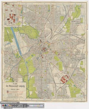 Plan der Messestadt Leipzig