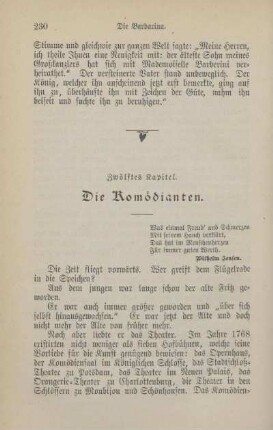 Zwölftes Kapitel. Die Komödianten