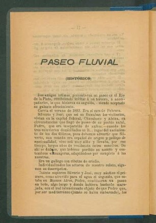 Paseo fluvial : (Histórico)