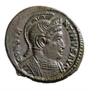 Münze, Follis, Aes 3, 322 n. Chr.